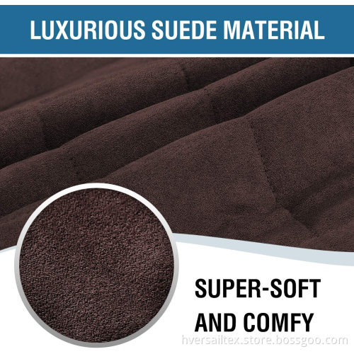 Suede Recliner Protector with Elastic Strap